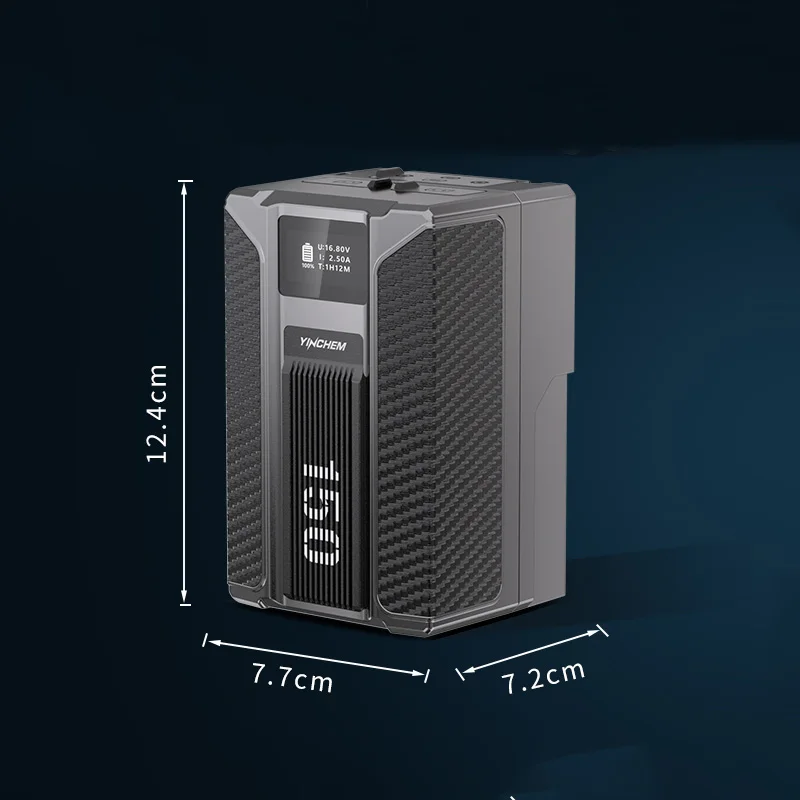 Фото Аккумулятор V-Mount емкостью 150 Вт·ч с выходом D-TAP, USB, DC 8.4В, 12В, Type-C 100Вт для мониторов, камер и видеосветильников №2