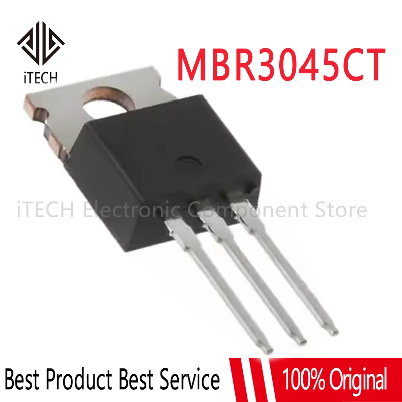 

1PCS MBR3045CT STPS3045CT SBR3045CT B3045G 30A 45V In-Line TO220 Iron Head