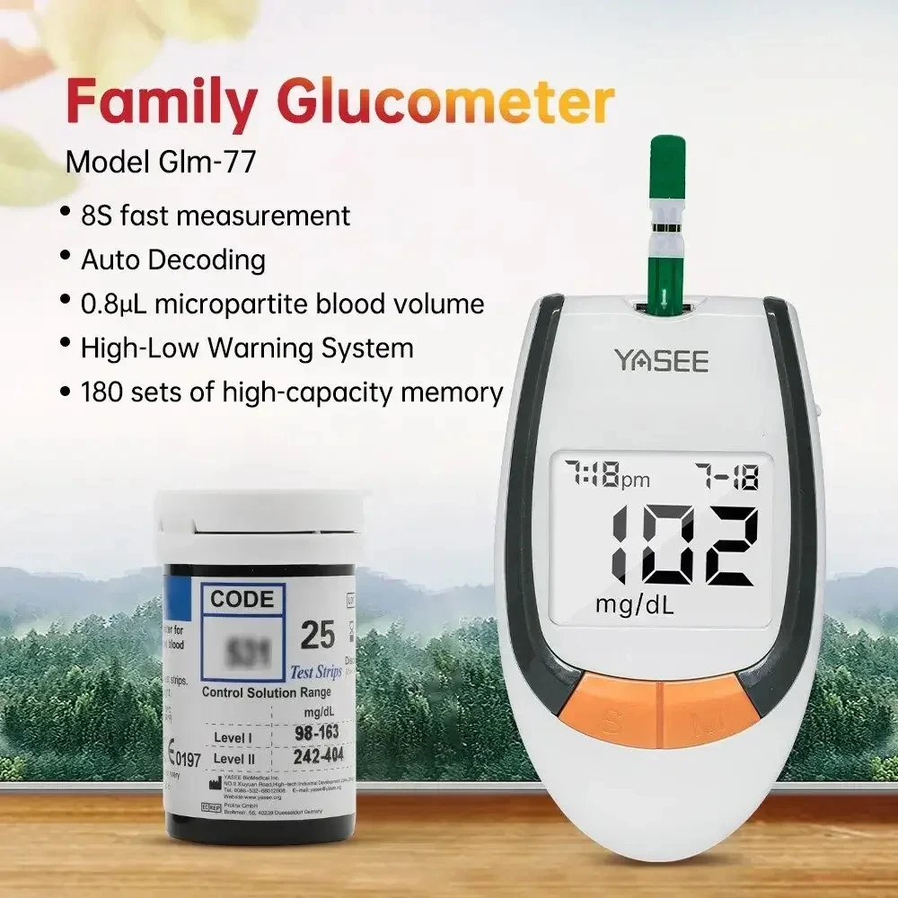 YASEE GLM-77 GLS-77 Тест-полоска для измерения уровня глюкозы в крови 100 шт. + 50100 шт. Lancet presentation glucose тестовая полоса quale gls-77 монитор здоровья (art.: 3920cd09afab7) - 3920cd09afab7