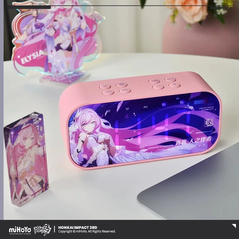 Фото MiHoYo Официальный Honkai Impact 3 Elysia True Self-The Law of Man Голосовой будильник Bluetooth-динамик Косплей Аниме Подарок Мода №4