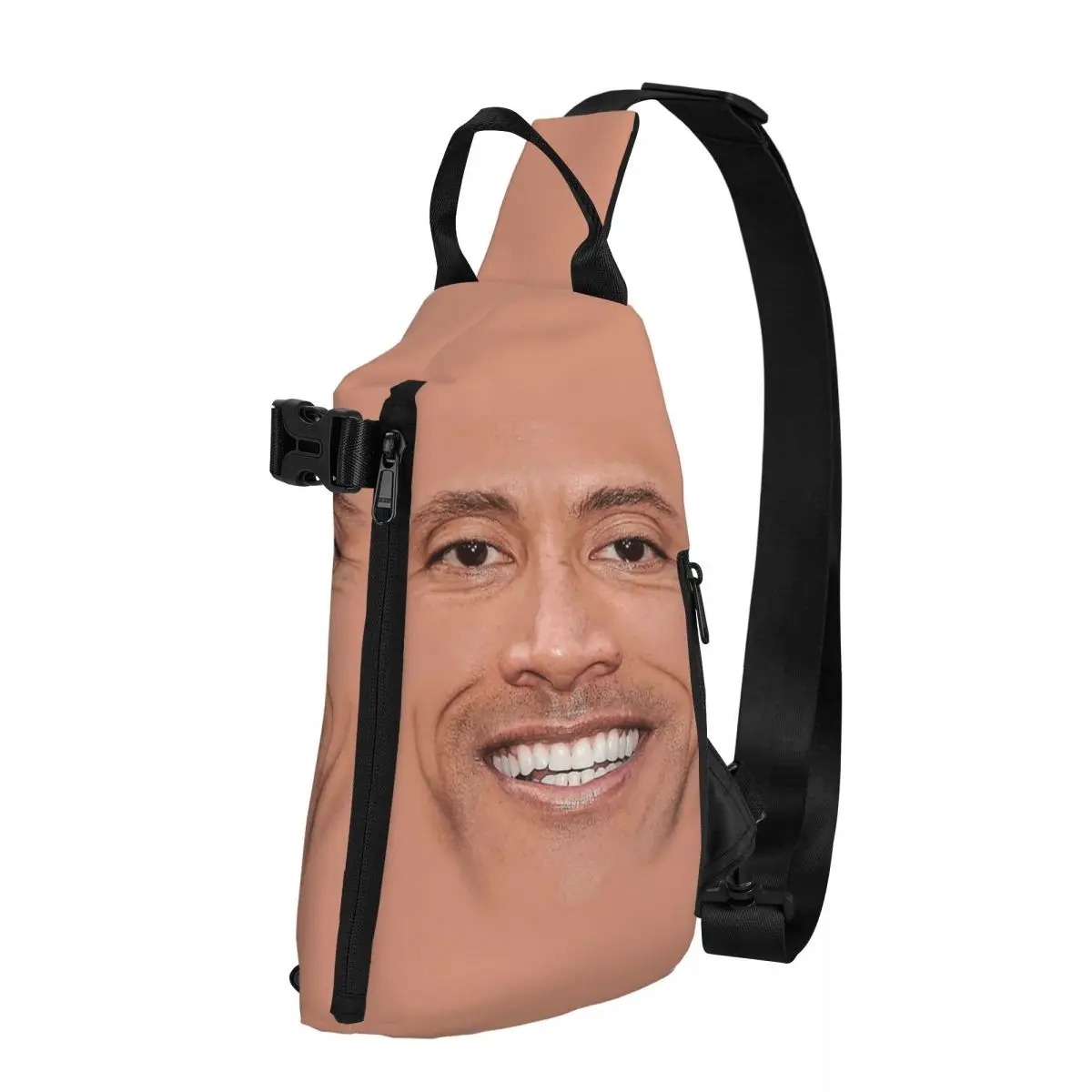 The Rock Facev Funny Shoulder Bags Chest Cross Chest Bag Diagonally Casual Messenger Bag Travel Handbag