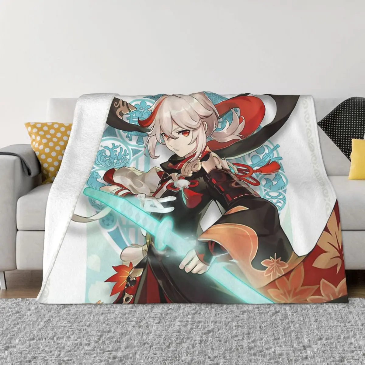 

Ударное фланелевое одеяло Genshin для путешественников, весна-осень