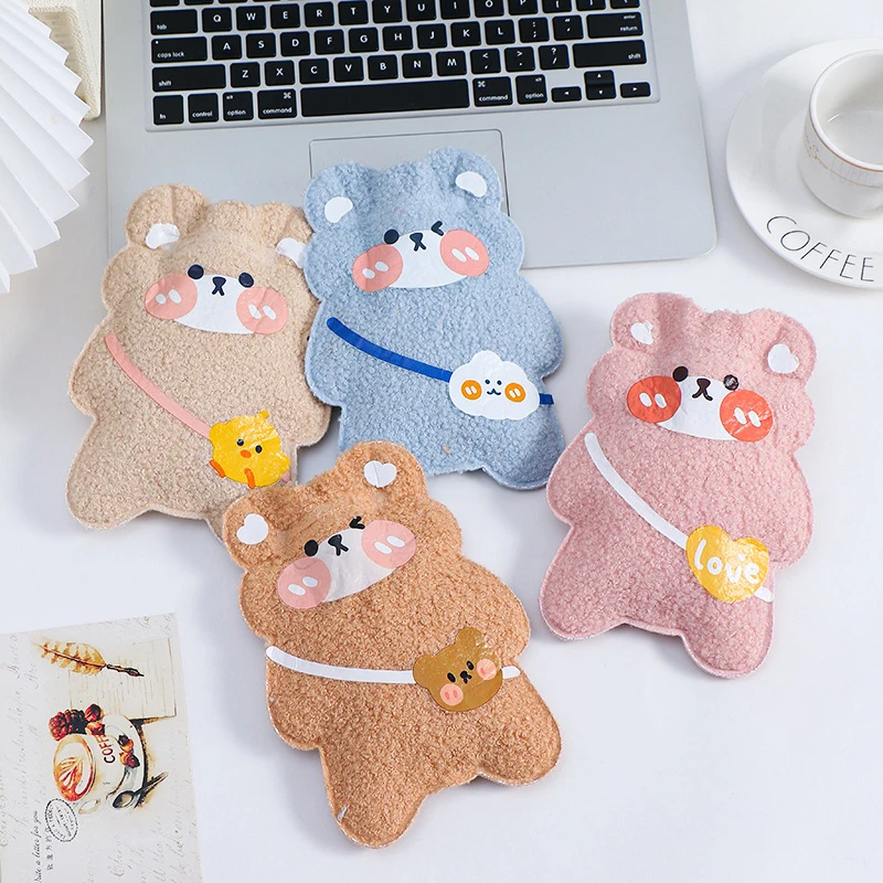 

Cute Hot Water Bottle Bag for Girls Plush Hand Warmer Heat Pack Warm Belly Instant Hot Pack Winter Portable Water Filling