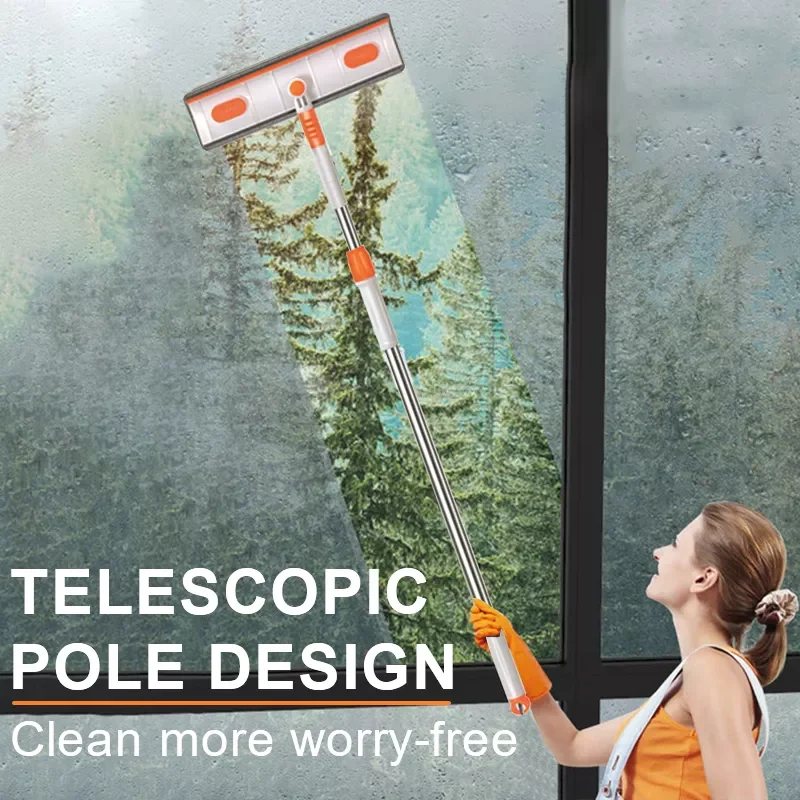 

NEW IN Multi Functional Window Cleaning Brush Telescopic Glass Wiper Cleaning Dust Mop Household Cleaning Tool High Floor Cleani