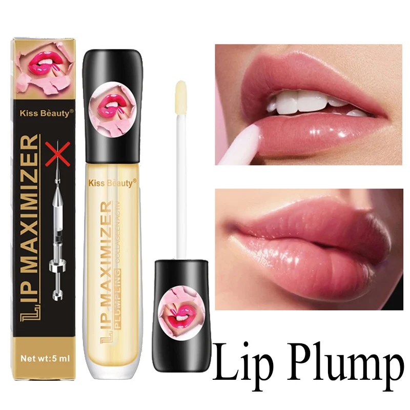 

Instant Volumising Lips Plumper Repairing Reduce Lip Fine Lines Mask Long Lasting Moisturizer Care Lip Oil Sexy Plump Serum 5ml