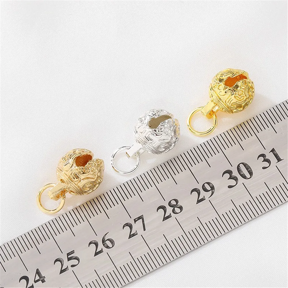 Позолоченный полый колокольчик с головой тигра 14 к Маленькая подвеска ручной