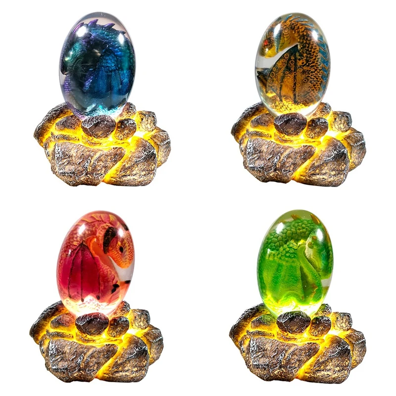 

Lava Dragon Egg Ornament Collection Decor Dinosaur Egg Statue Resin Dragon Egg Crystal Minerale Home Decoration