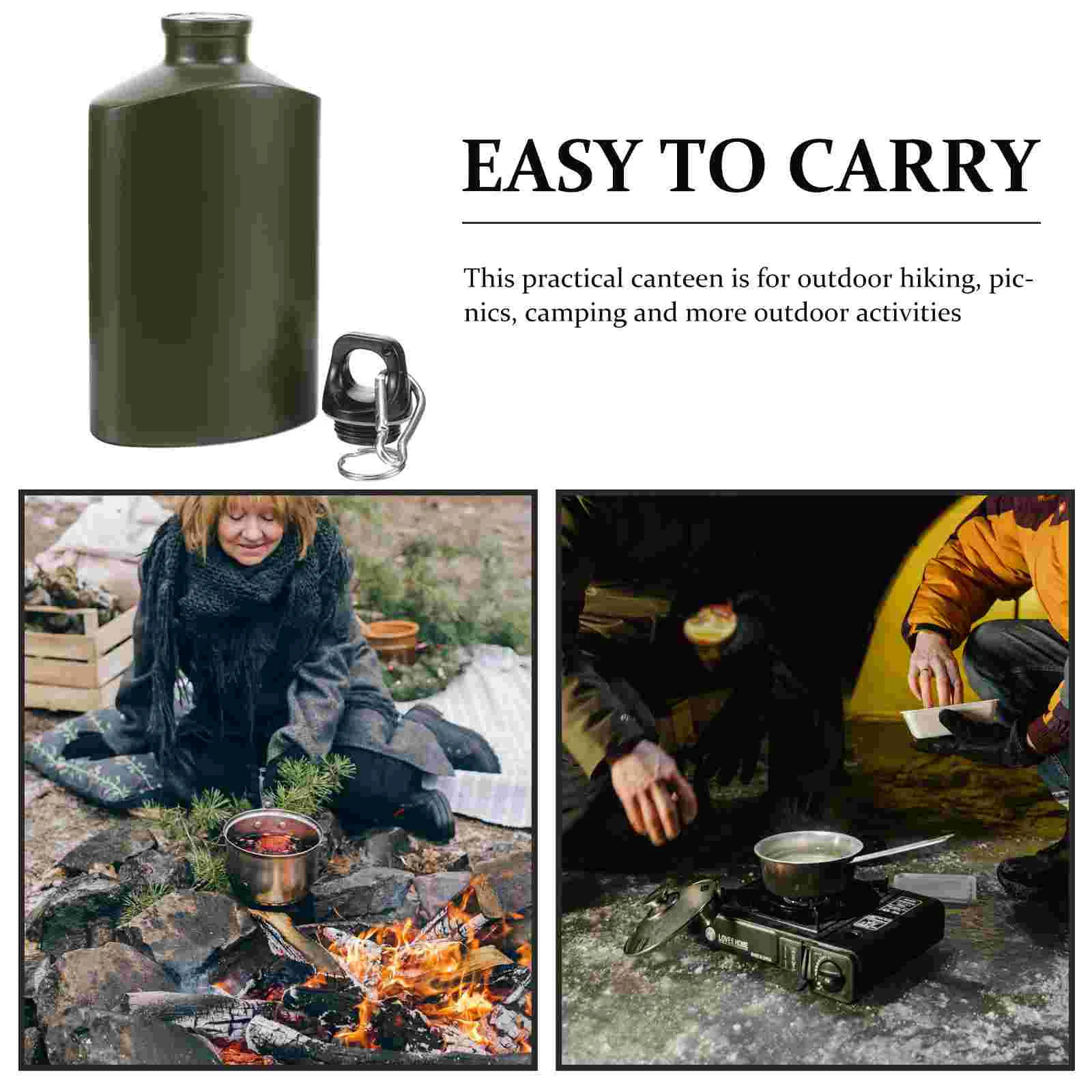 Алюминиевый плоский чайник для пешего туризма кемпинга путешествий уличных