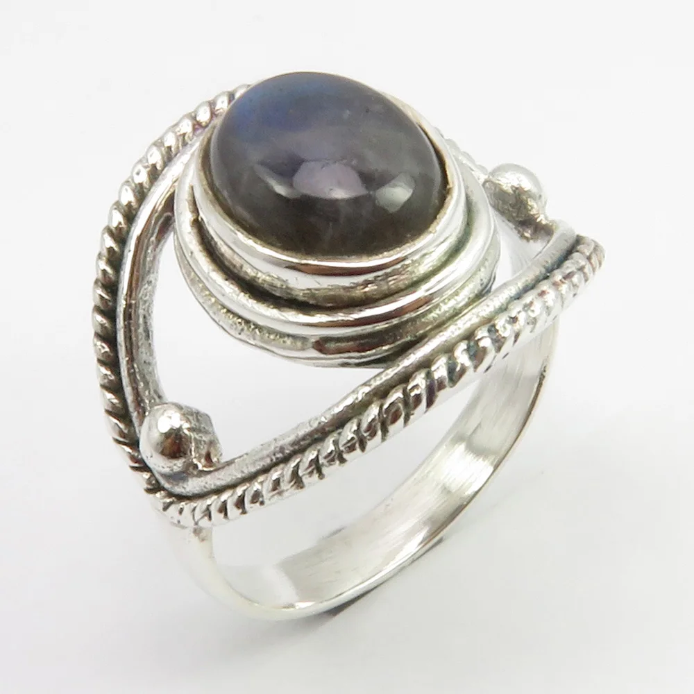

Semi-precious Stone Ring Size 8 18 mm