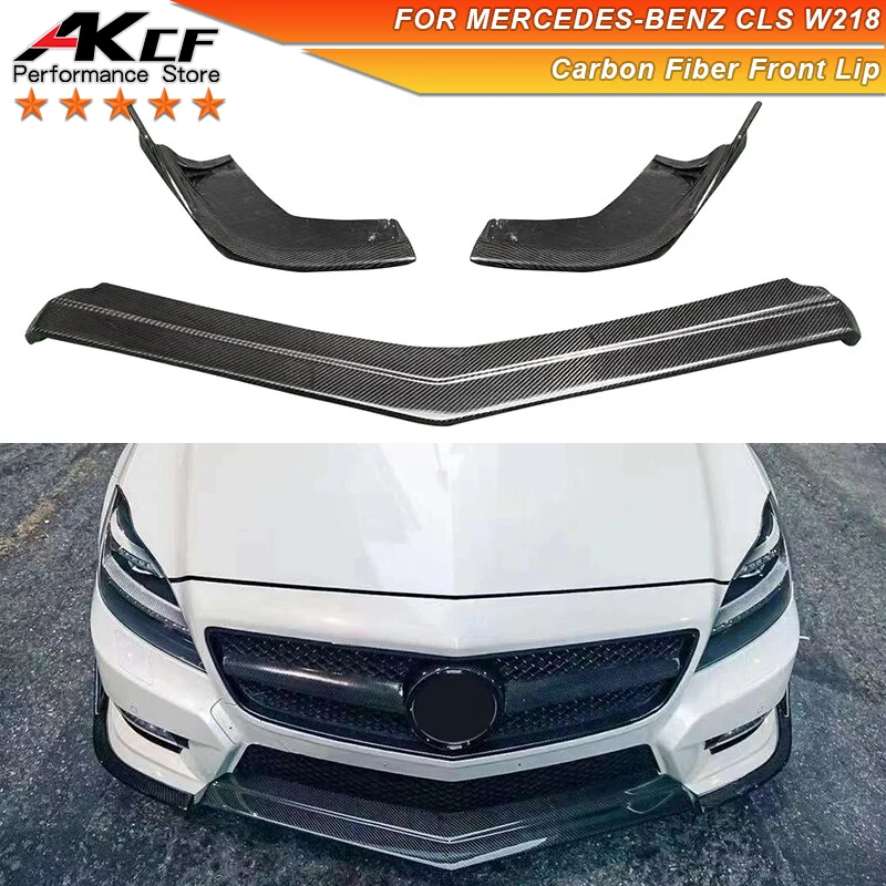 

Carbon Fiber R Style CLS Front Splitter For Mercedes-Benz CLS W218 CLS320 CLS350 CLS63 upgrade Front Bumper Splitter Lip Diffuse