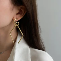 vintage delicate%c2%a0geometric dangle earring for women gold plated luxury woman earring korean fashion girl lady party jewelry