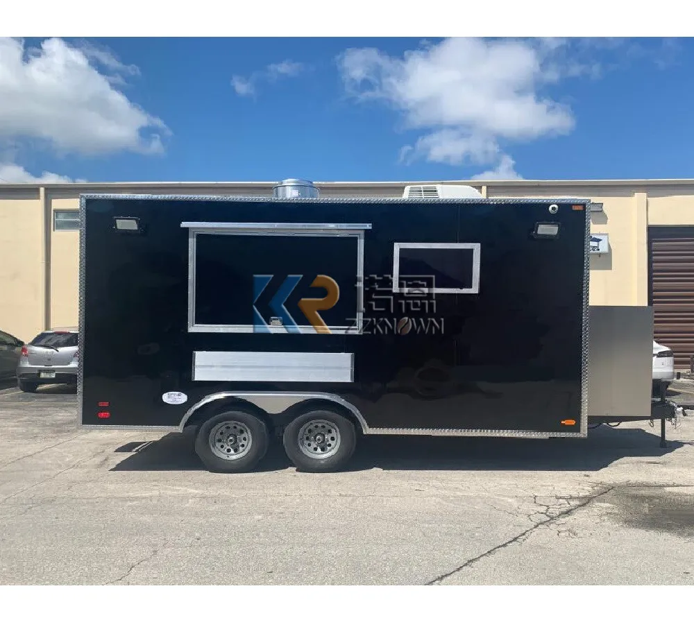 

New Design Fast Food Truck Mobile Food Cart Trailer Food Vending Van Catering Truck with VIN CE DOT