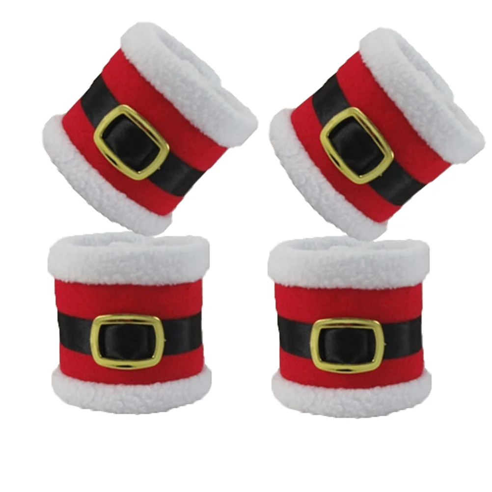 

Napkin Christmas Holder Ring Buckle Rings Serviette Santa Holiday Belt Table Holders Decor Dinner Bandwrap Buckles Decoration