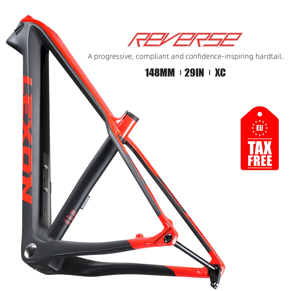 2022 Lexon MTB Carbon Frame 29er 2.35 Tire Susper Light Mountain Bicycle Frameset BOOST 148 12mm 15/17/19inch Bike Frame