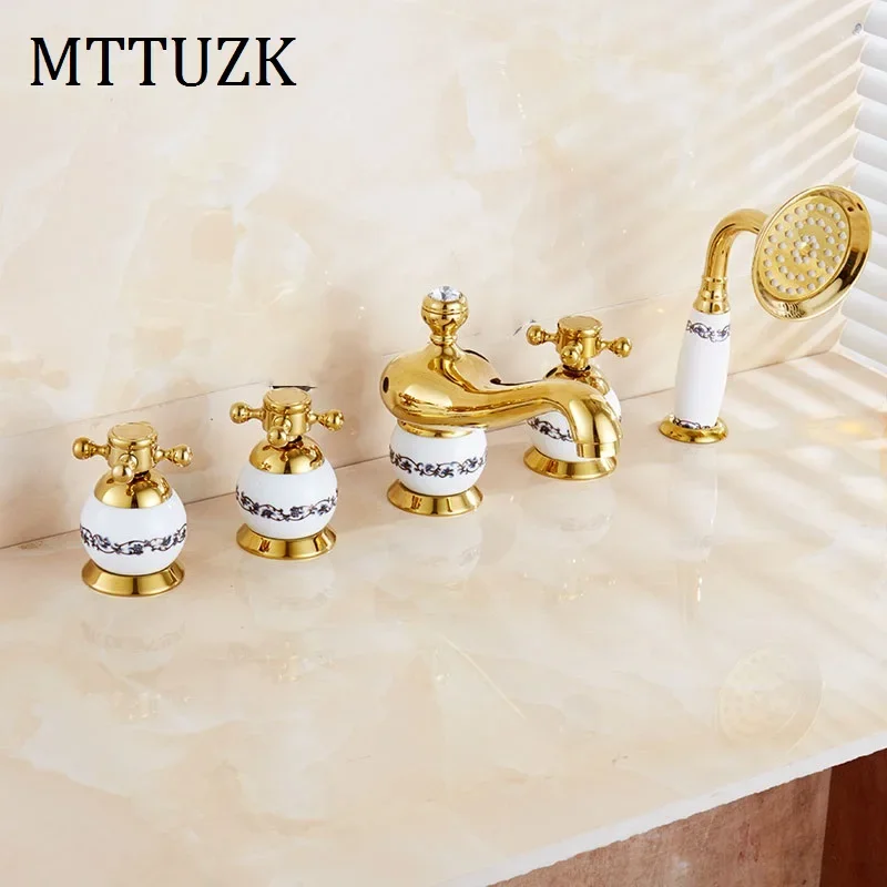 5 шт. латунный Смеситель для ванной отверстий