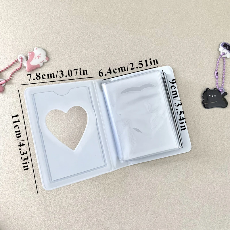 Cute Bear Photo Album 3 Inch Love Heart Hollow Picture Storage Case Kpop Card Binder Name Card Book Photocard Holder 40 Pockets images - 6