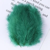 50 pcs marabou turkey feathers10 15 cm for wedding dress home party decoration clothes sewing accessory needlework crafts plume