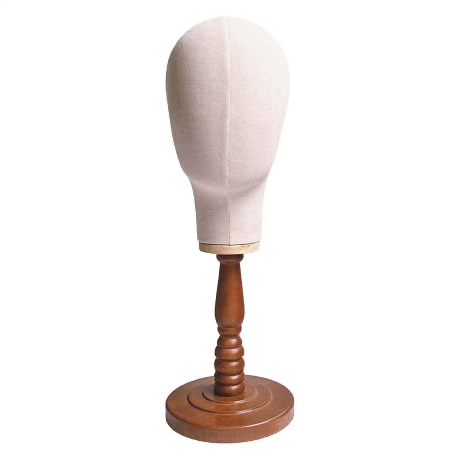 

Hat Display Mannequin Head Portable Mannequin Head Model with Wood Base for Styling Drying Hairdresser Training Home Salon