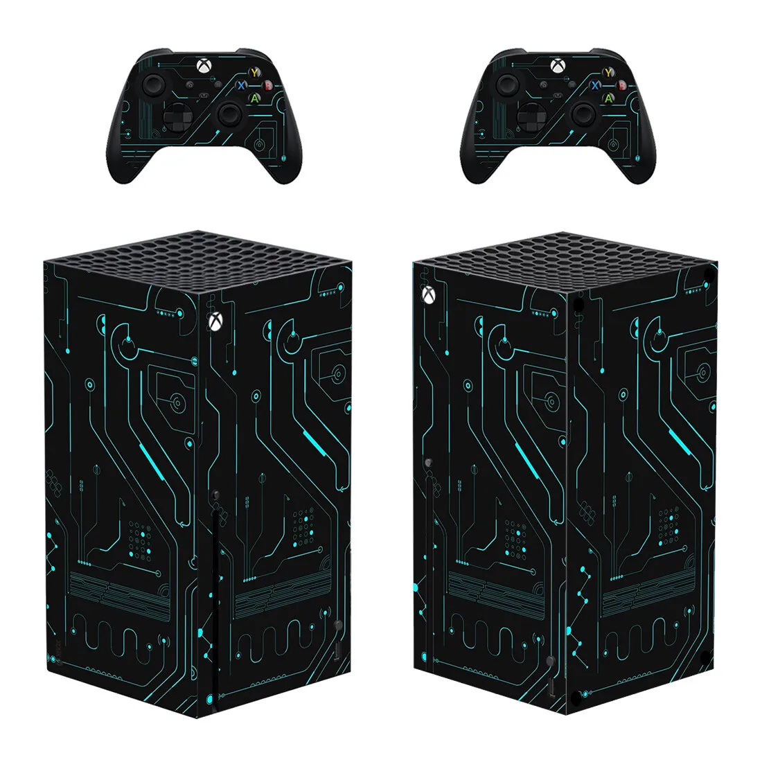 

Circuit Style Xbox Series X Skin Sticker for Console & 2 Controllers Decal Vinyl Protective Skins Style 1