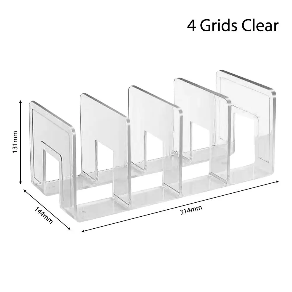 

Прозрачная полка-разделитель для сумок 3/4 ячеек