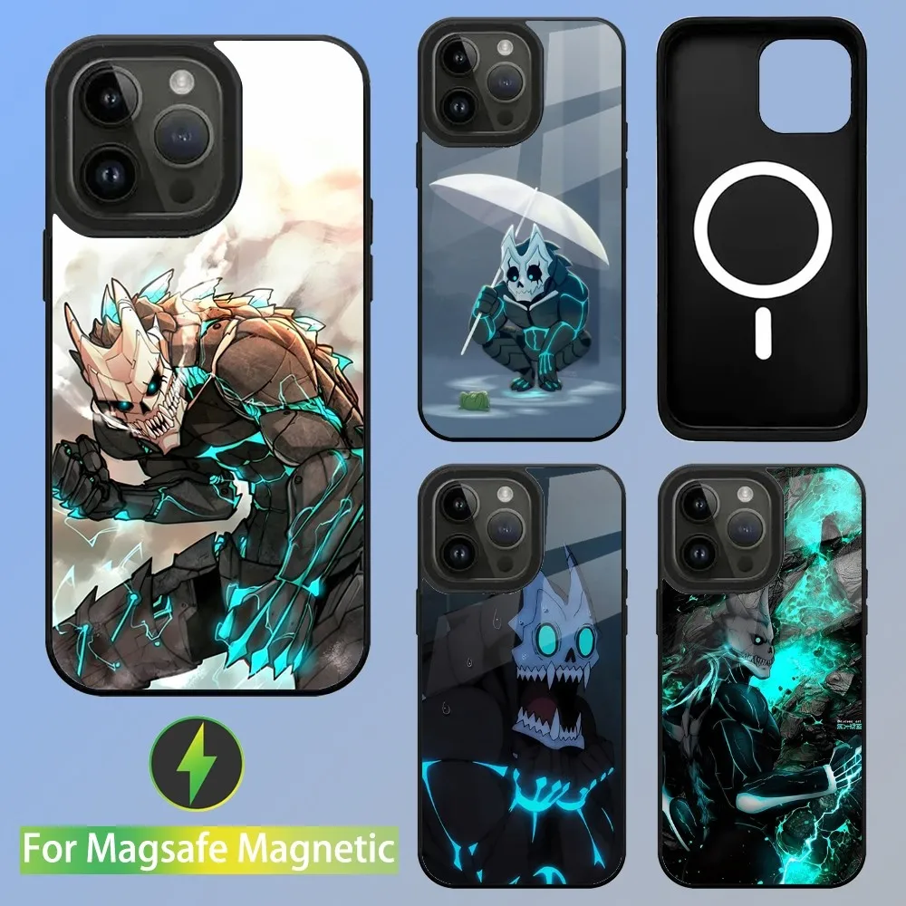 K-Kaiju No. 8 Kafka Phone Case For iPhone 16 15 14 13 12 11 Plus Pro Max Mini Magsafe Magnetic Wireless Charging