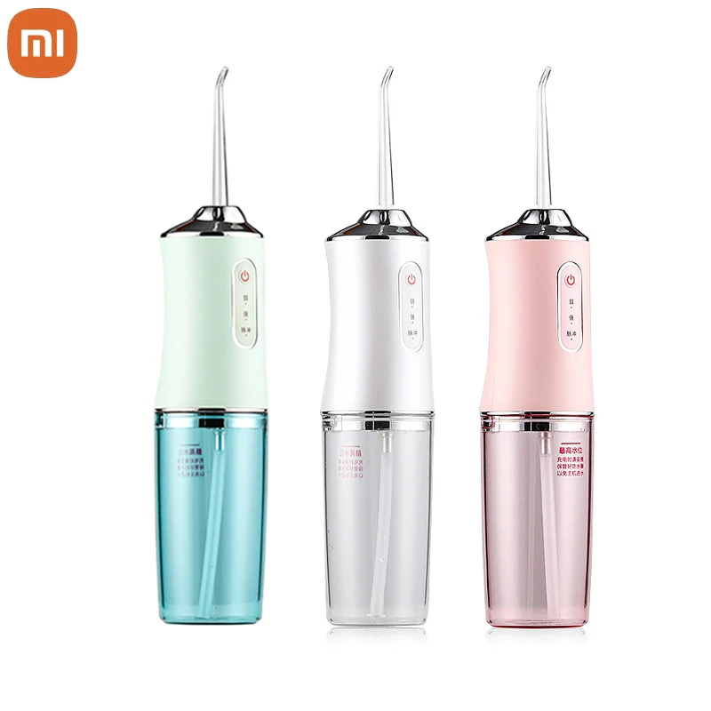 

Xiaomi USB Rechargeable Irrigator Dental Water Jet Oral Water Flosser Portable 3 Gears Adjustable Waterproof Teeth Cleaner