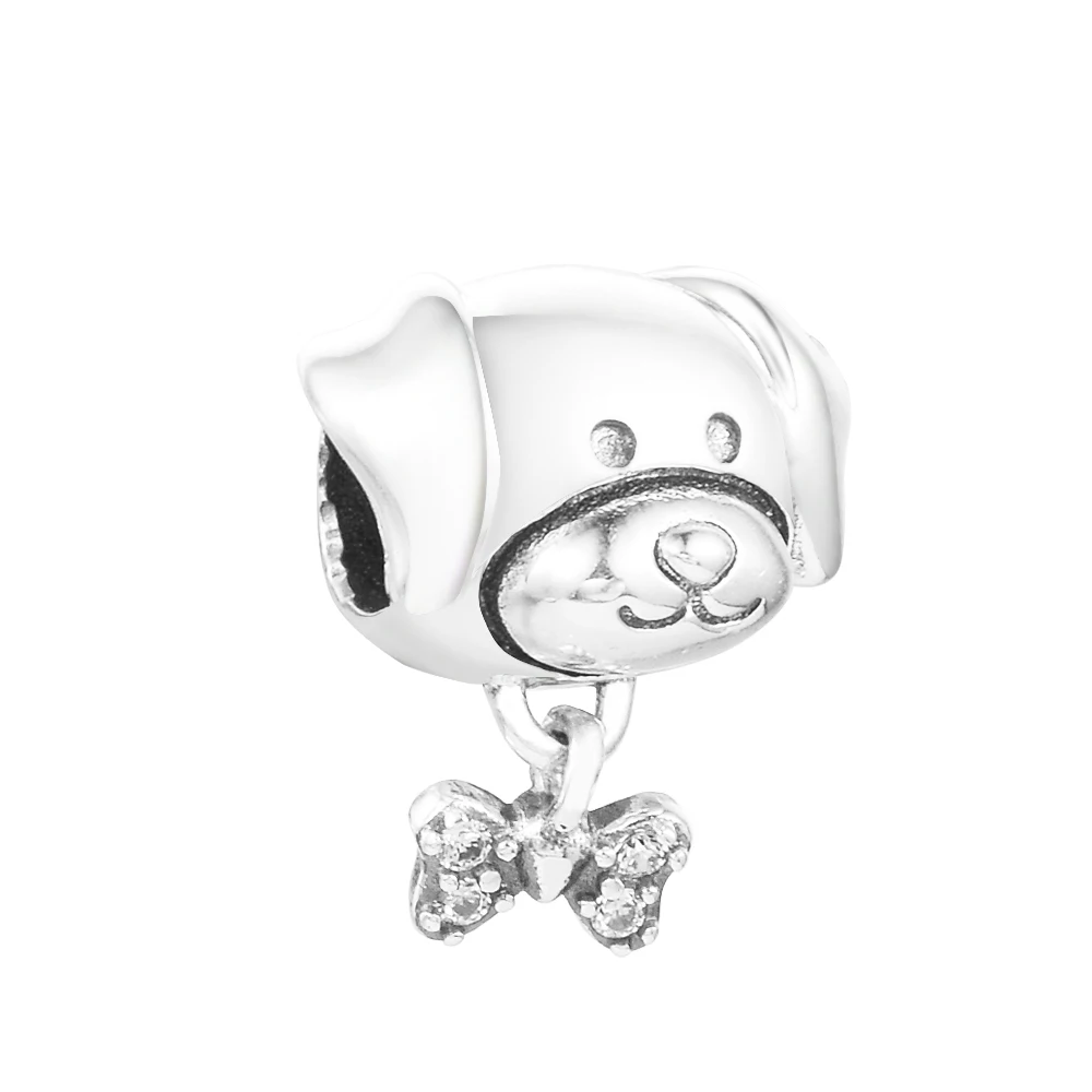 

DIY Fits for Original Charms Bracelets Pet Dog & Bone Dangle Beads 100% 925 Sterling-Silver-Jewelry Kralen 2022 New