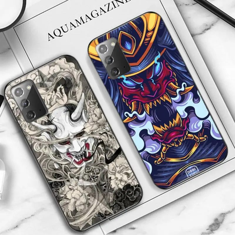 

YNDFCNB Samurai Oni Mask Phone Case for Samsung Note 5 7 8 9 10 20 pro plus lite ultra A21 12 72