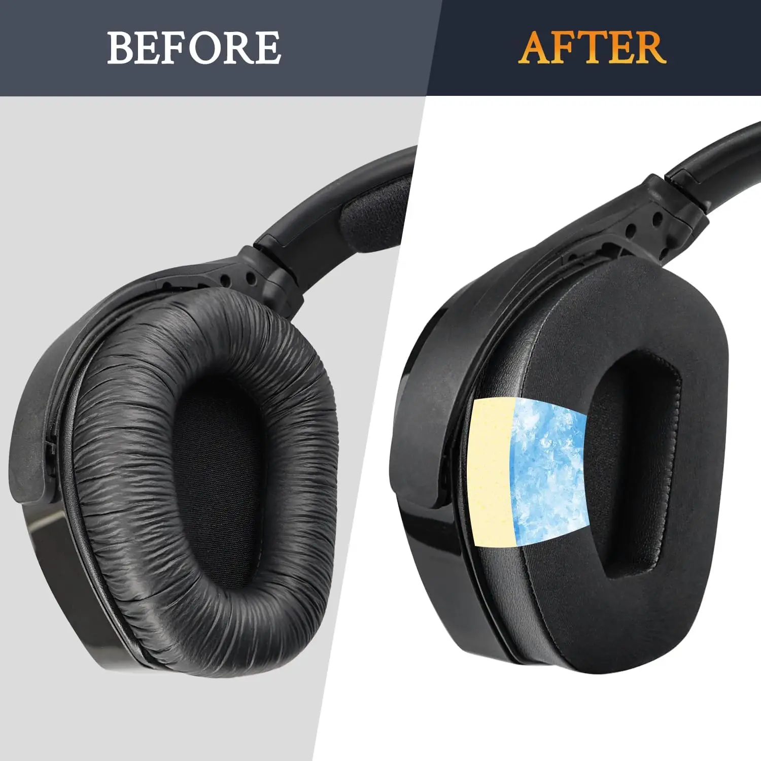 Фото Охлаждающие гелевые амбушюры для наушников Sennheiser RS165/TR165/RS175/TR175/RS185/TR185/RS195/TR195 (RS/TR 165 175 185 195 RF), сменные №3