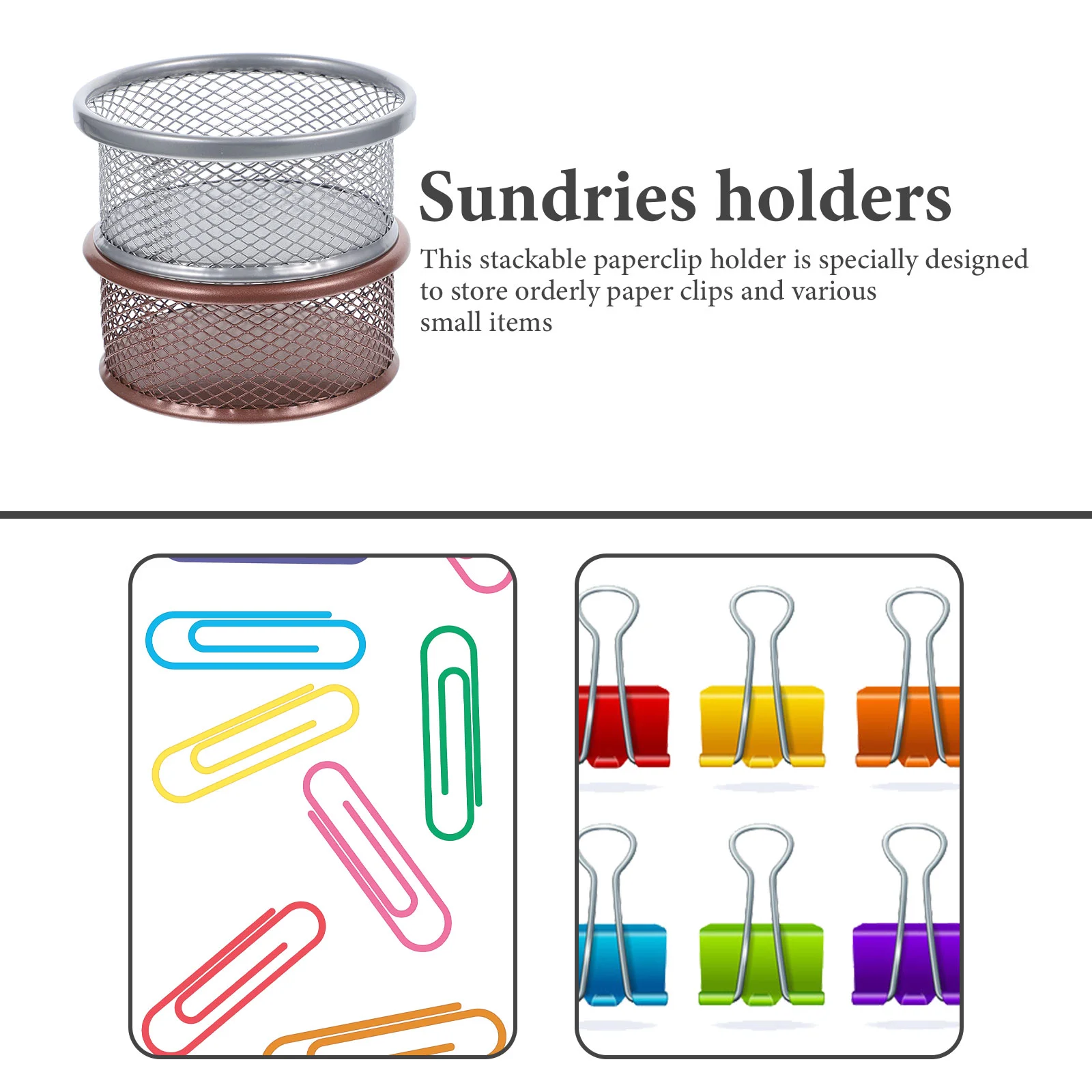 

Desktop Mesh Dispensers Storage Supplies Storage Paperclip Basket Dispensers For Sundries Desk Containers Metal