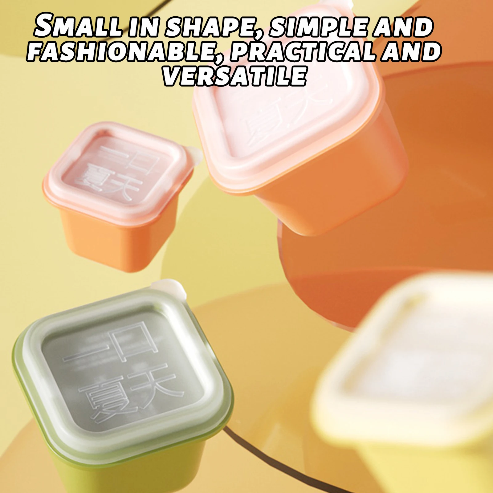 

6pcs/Set 50mI Ice Ball Maker Mold For Summer Drinks With Dust Cover Square Cubic Ice Cube Maker Container Ice Tray Storage Box
