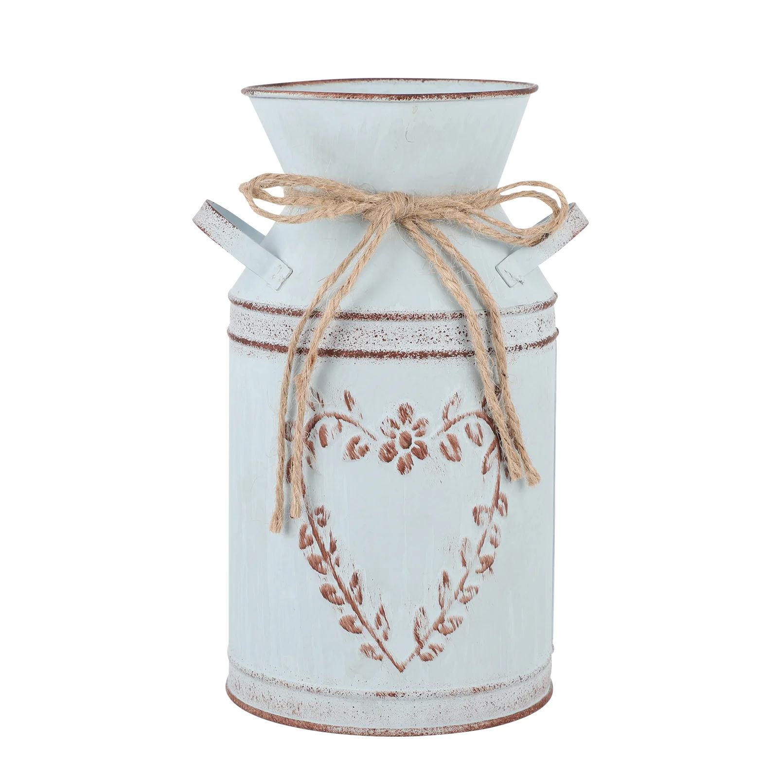 

1 Pc Dried Flower Holder Galvanized Buckets Rustic Vase Flower Pot Farmhouse Vase Metal Vases for Decor Rustic