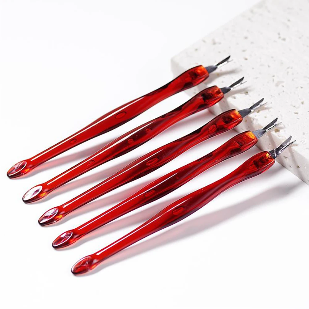 

10pcs Manicure U-shaped Dead Skin Fork Stainless Steel Dead Skin Knife Exfoliating Cuticle Remover Exfoliating Shovel Nail Tool