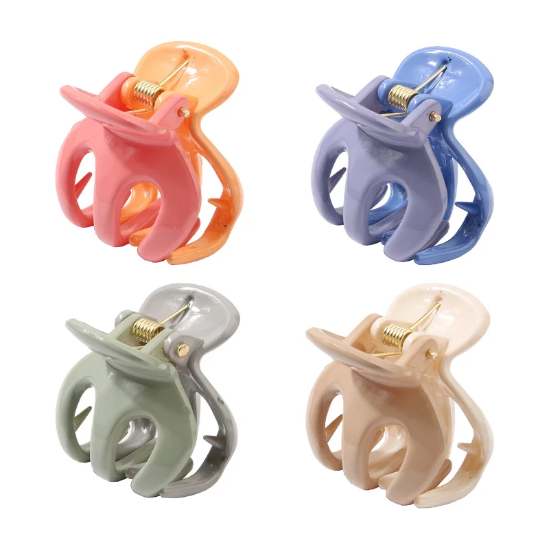 

PC Material High Quality High Ponytail Grabber AB Side New Bright Color Cross-border Hair Claw Clip Hair Clips for Girls