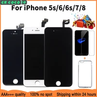 top quality lcd display for iphone 5s 6 lcd touch screen digitizer assembly replacement for iphone 8 6s 7tempered filmtpu