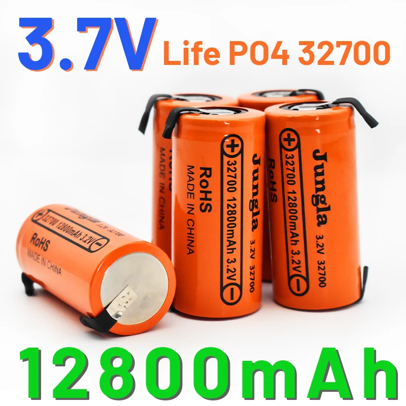 

New large capacity 3.2V 32700 12800mAh LiFePO4 battery 35A continuous discharge maximum 55A high-power battery +DIY nickel sheet