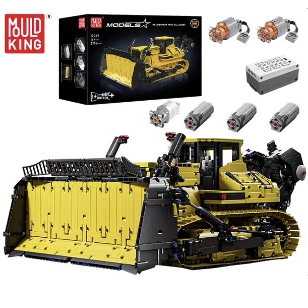 

Mould King 17049 Technical APP Motorized PR766 Bulldozer Building Block Truck Car Bricks Toys for Adult Boy Christmas Gifts