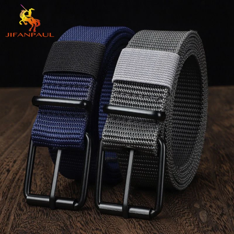 Холщовый ремень с перфорацией для мужчин JIFANPAUL Унисекс Повседневный стиль