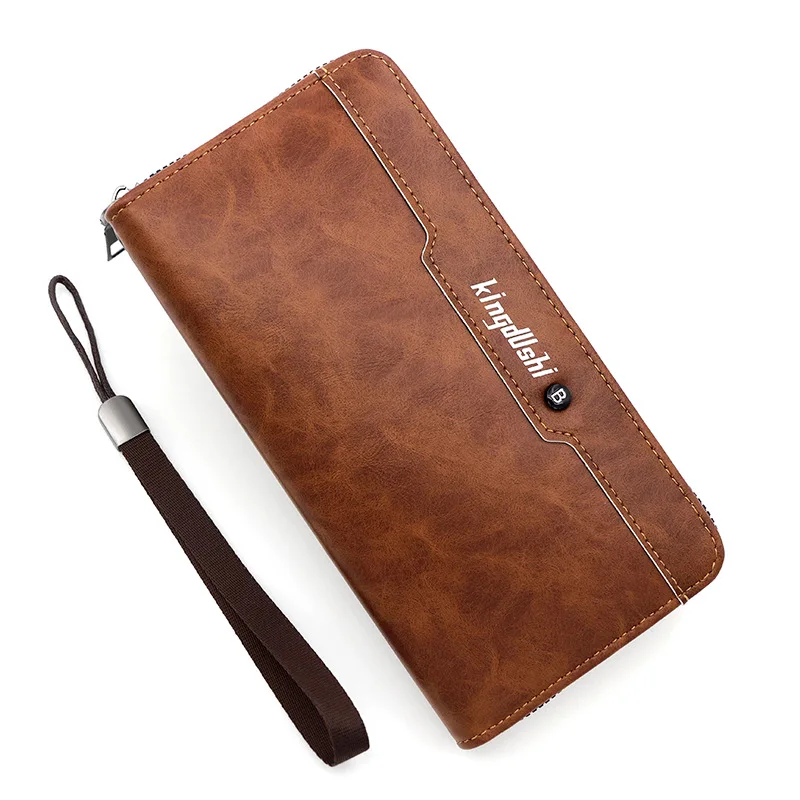 2023 New Men Wallet Business ID Card Bag Slim Fashion Women Purse High Quality Phone Pocket Clip PU Bank Money Long Purses