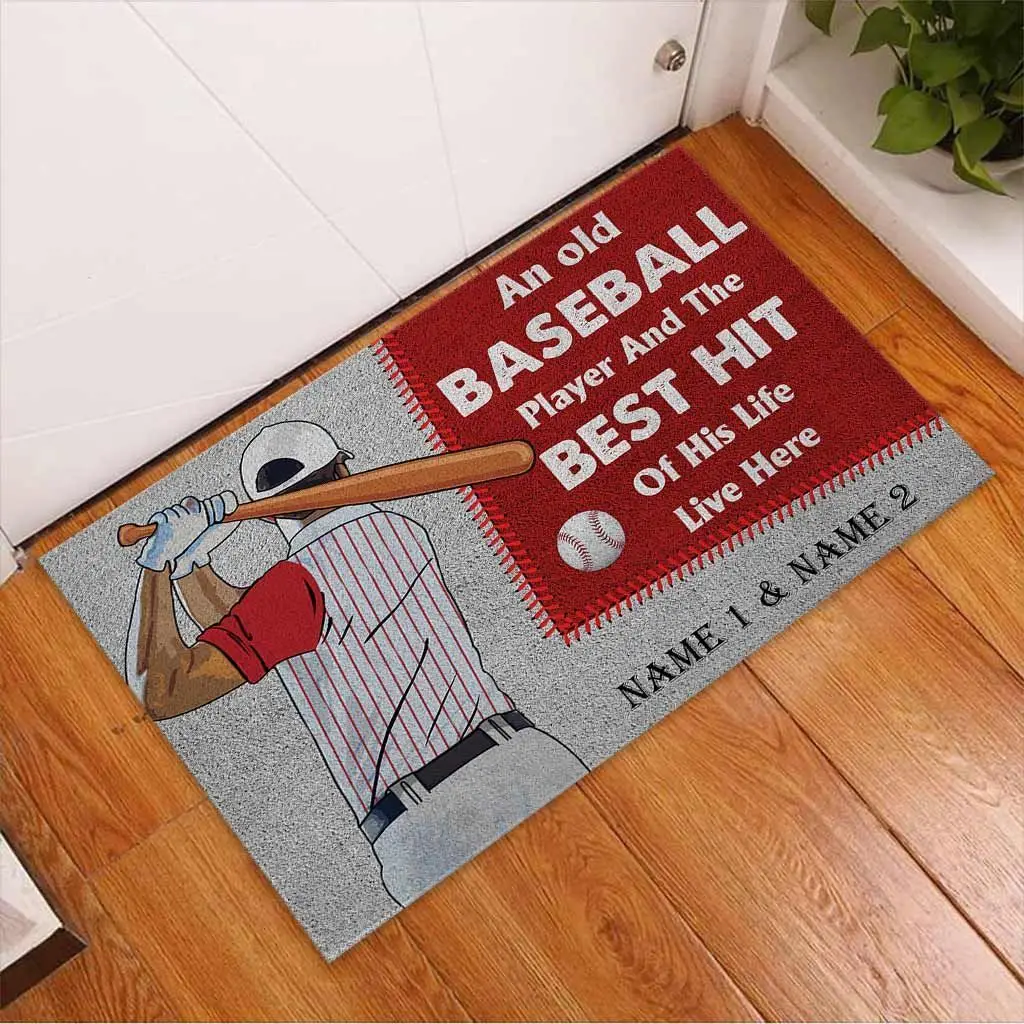 

Baseball Tennis Billiards Lover Custom Name Decor Porch Doormat Rug Mats Floor Carpet Gift 3D All Over Printed Doormat Non-slip