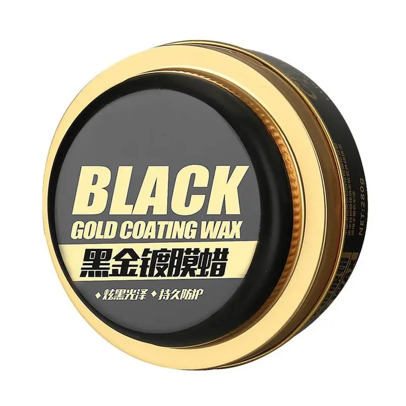 Car Wax Cleaner Black Gold Coating Wax with Sponge Protective Car Solid Wax Glazing Drive Water Maintenance Wax for Car Interior