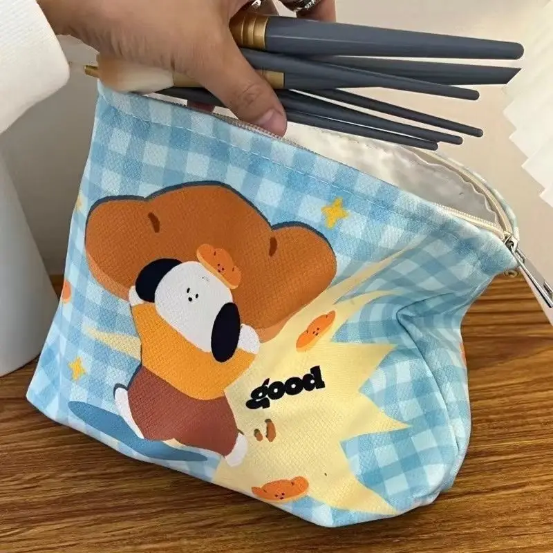 InsКорейский стиль сумка для хранения косметики с сердечком девочек портативная