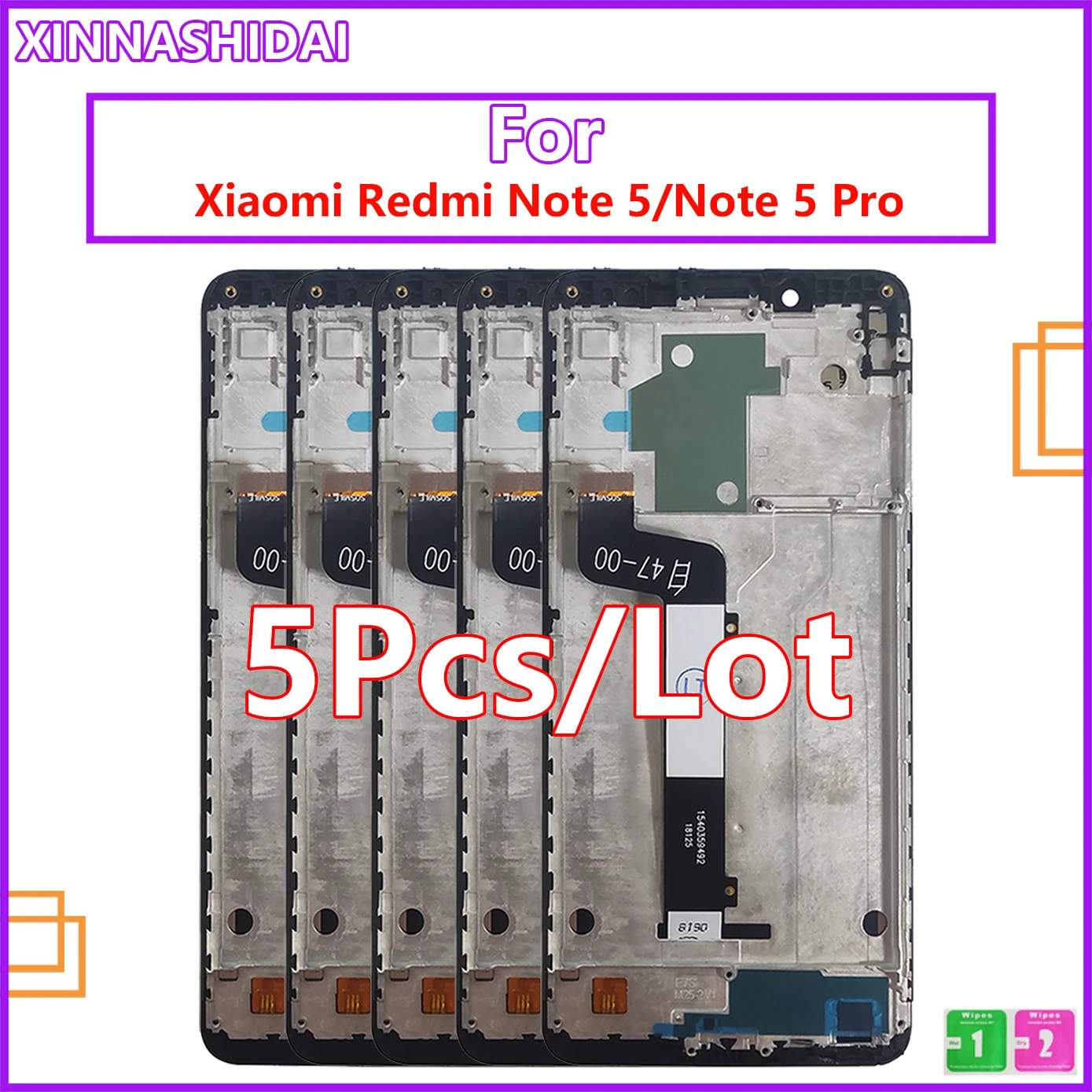 

5 шт./лот ЖК-дисплей для Xiaomi Redmi Note 5 Global 5,99 "ЖК-дисплей с сенсорным экраном, замена дисплея для Redmi Note 5 pro