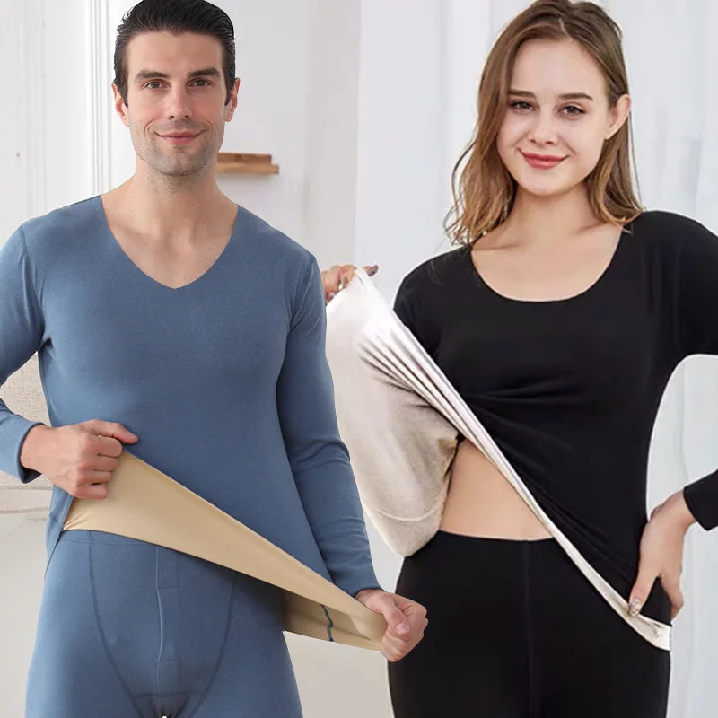 Бархатная бесшовная утолщенная нижняя рубашка электрическая теплая Женская