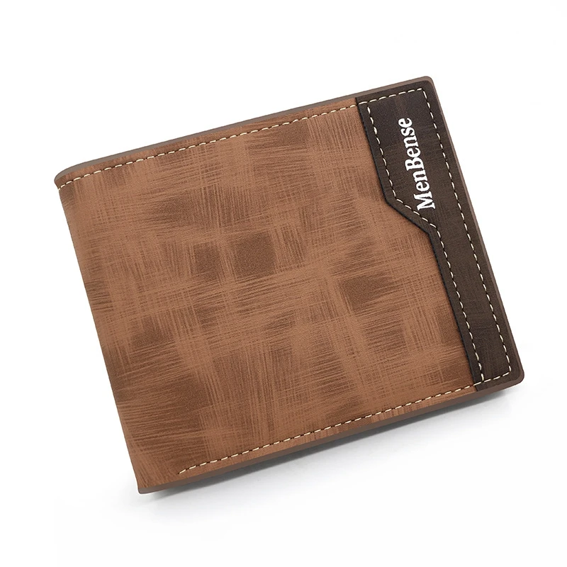 

Модный мужской кошелек, короткий кошелек с несколькими отделениями для карт, повседневный мягкий горизонтальный держатель для карт для муж...