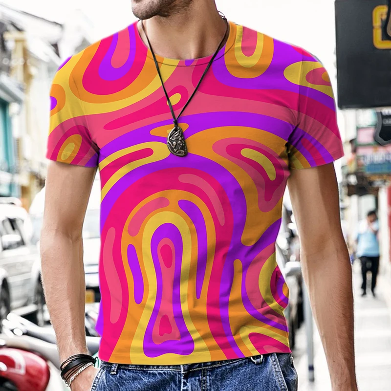 

2021 New Abstract dazzling pattern Popular t shirt men women 3D printed t-shirts casual Harajuku style tshirt streetwear tops