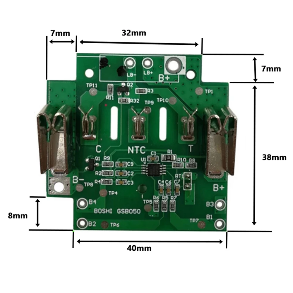 

Durable PCB Circuit Board 47*45mm Anti-Vibration Battery Charge Protection Board Charging Parts Protection Board