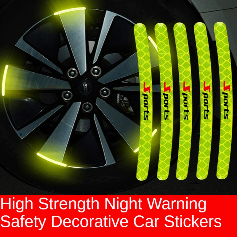 

High-strength Reflective Stickers for Night Warning Trucks Self-adhesive Film Reflective Strips on Automobile Wheels Car Home