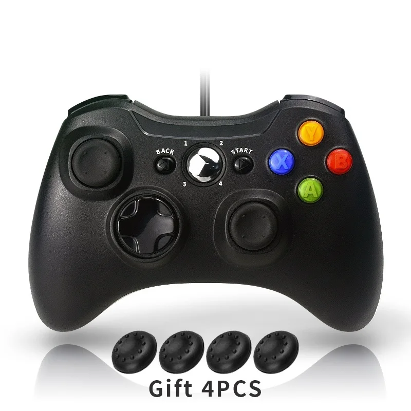 

Data Frog Wired Gamepad Control For Xbox 360/Xbox 360 Slim/PC Controller Joystick For Windows 7/8/10 Microsoft PC With Vibration