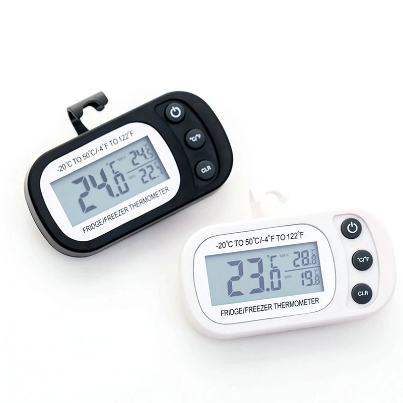 

Цифровой термометр с ЖК-дисплеем, прецизионный прибор для измерения температуры в холодильнике, с регулируемой подставкой и магнитным экраном, водонепроницаемый
